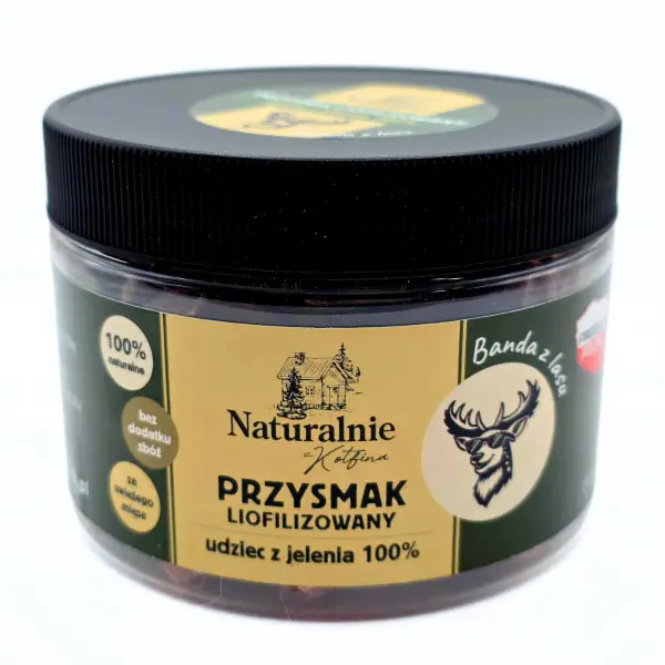 LIOFILIZOWANY UDZIEC Z JELENIA 100% 50G   "Banda z Lasu"