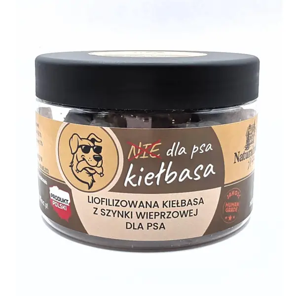 NIE dla psa kiełbasa – naturalna kiełbasa liofilizowana z szynki 100% 70 g