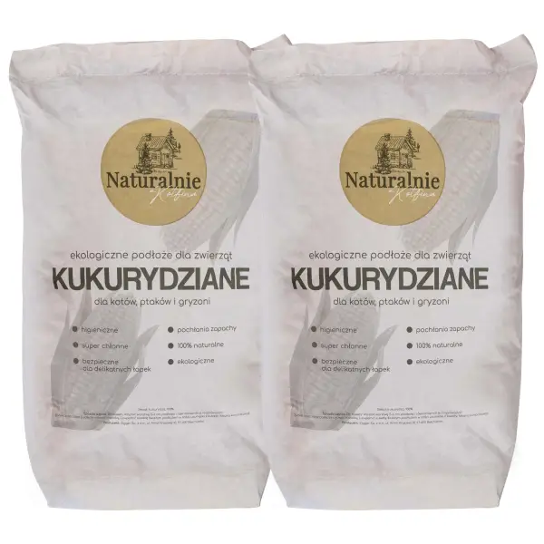 2 x żwirek kukurydziany 100% drobnoziarnisty Naturalnie z Kotfina 7 l